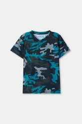 Camouflage Button Down T Shirt